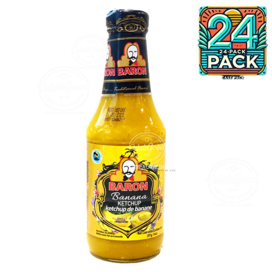 Baron Banana Ketchup | Product of St. Lucia | 14oz (397g) | (Bulk) Case Pack