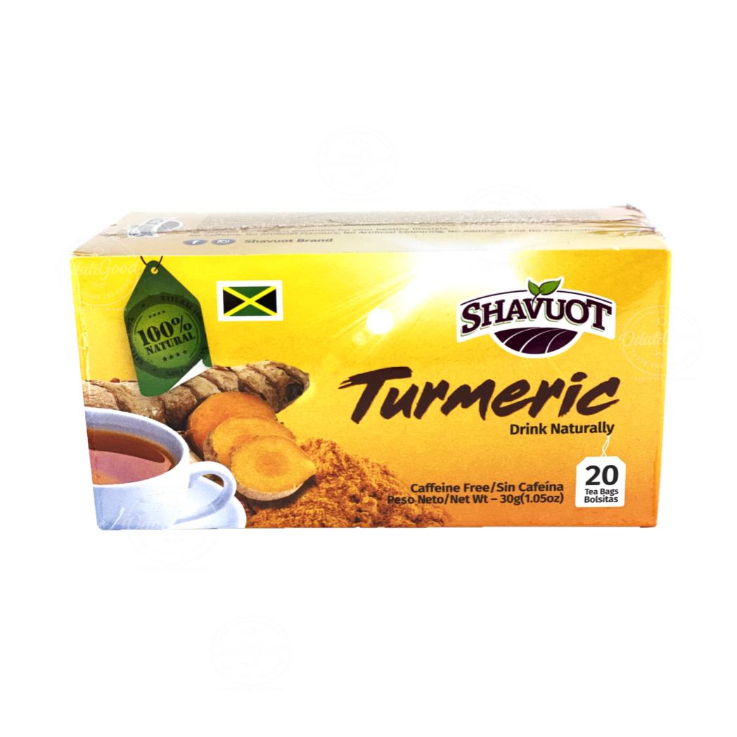 Shavuot Turmeric Tea | Product of Jamaica | 20Tea Bags (30g) | (Bulk) Case Pack