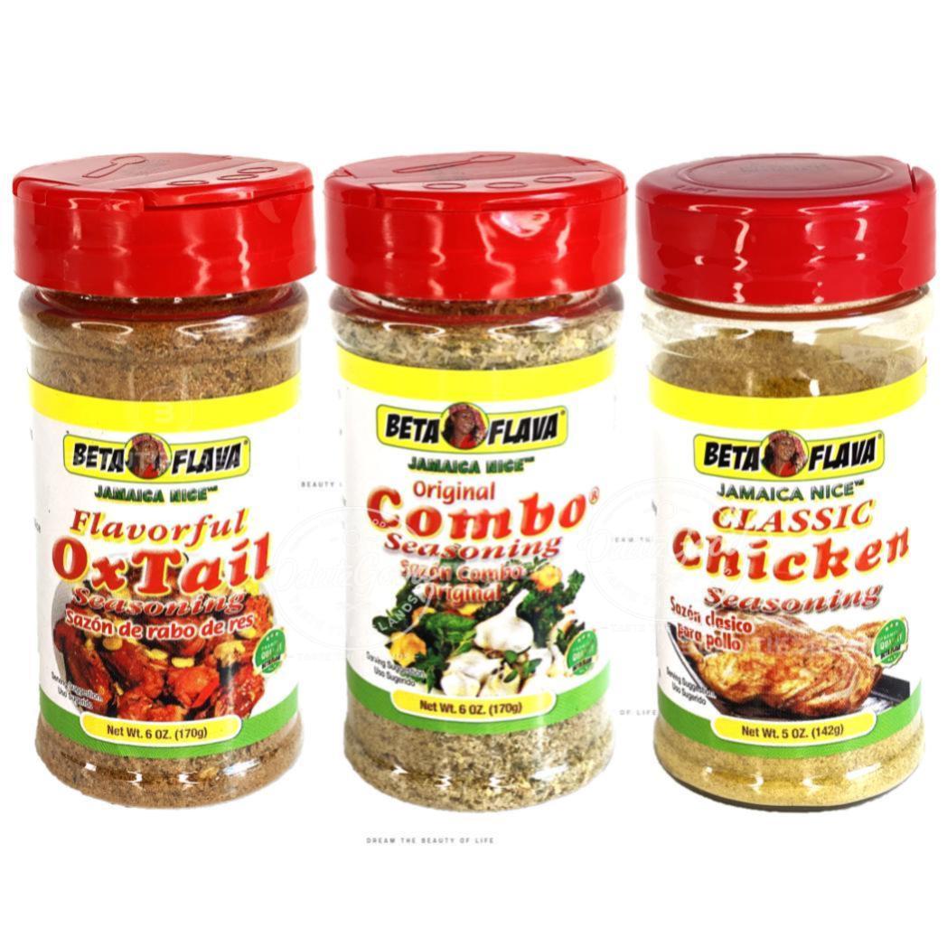 Beta Flava (Ocho Rios) Oxtail, Combo & Chicken Seasoning Variety Pack