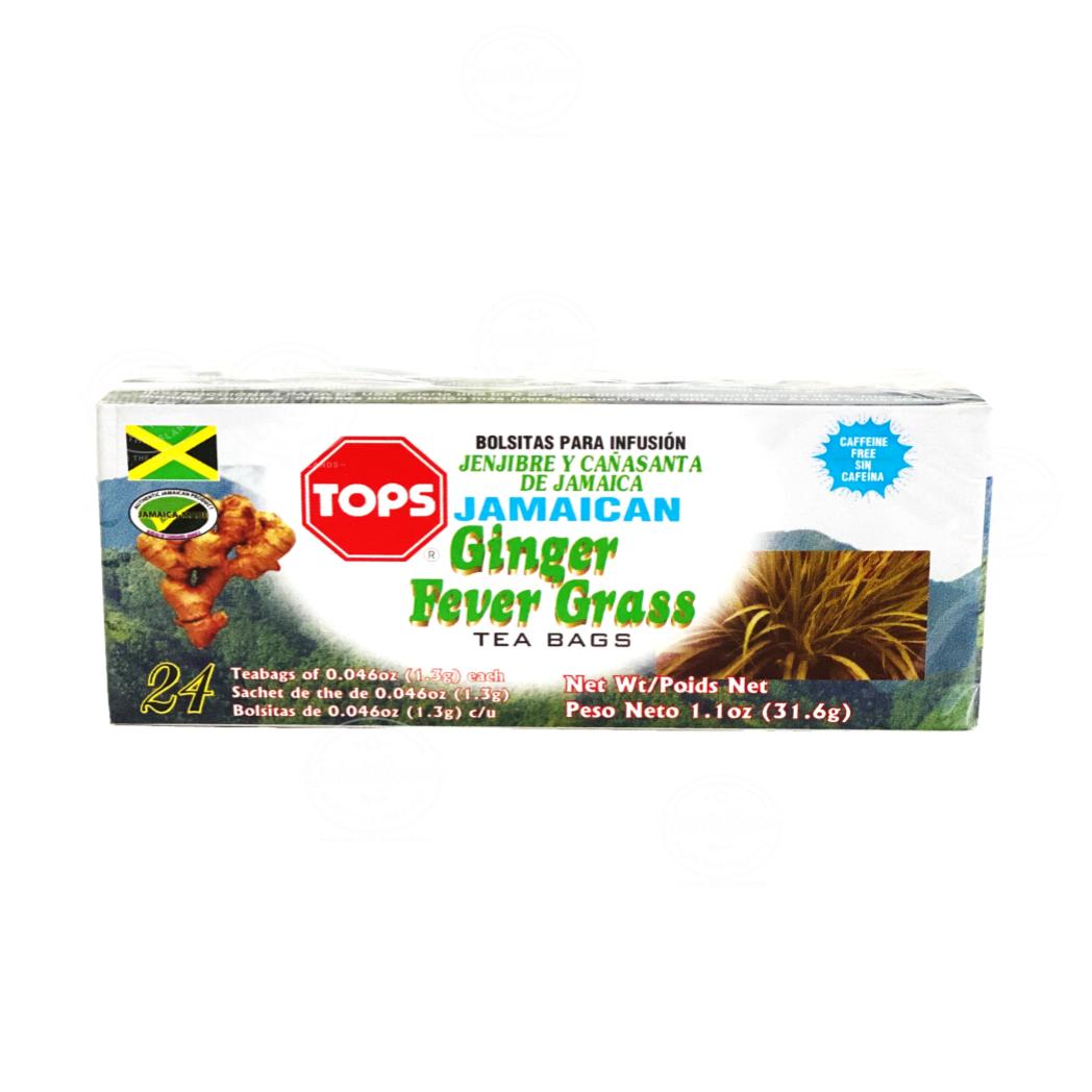 Tops Ginger Lemon Grass | Product of Jamaica | 24Tea Bags (31.6g)