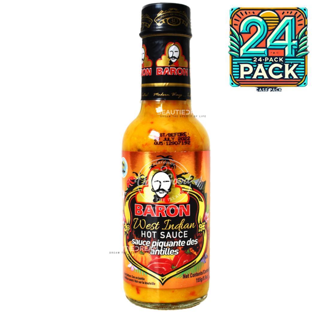 Baron West Indian Hot Sauce | Product of St. Lucia | 5.5 oz | (Bulk) Case Pack