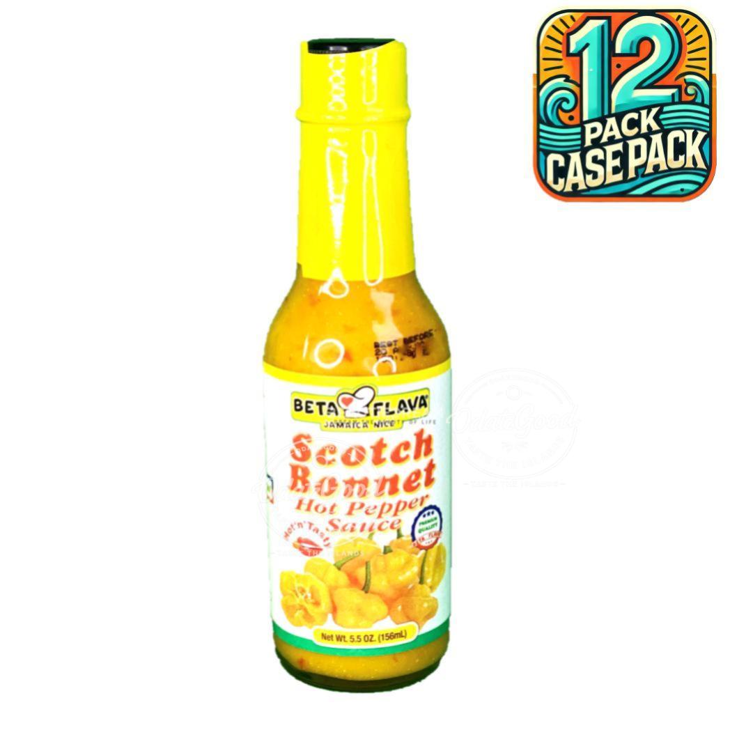 Beta Flava (Ocho Rios) Scotch Bonnet Sauce | Product of St. Lucia | 5.5 oz (156ml) | (Bulk) Case Pack