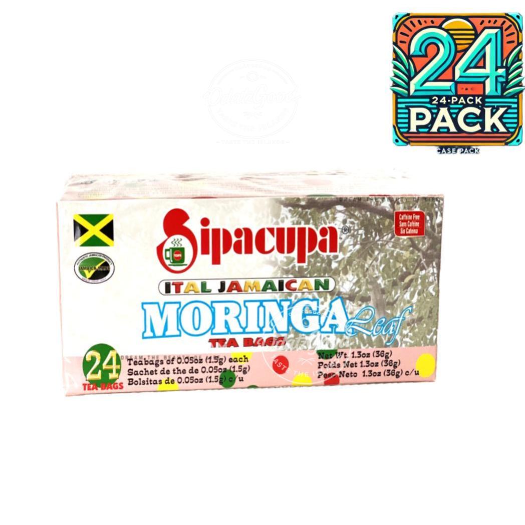 Sipacupa Moringa Tea | Product of Jamaica | 24 Tea Bags | (Bulk) Case Pack