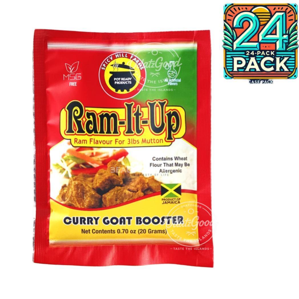 Spicy Hill Ram It Up Curry Goat Booster Seasoning | Product of Jamaica | 0.7 oz (20g) | (Bulk) Case Pack