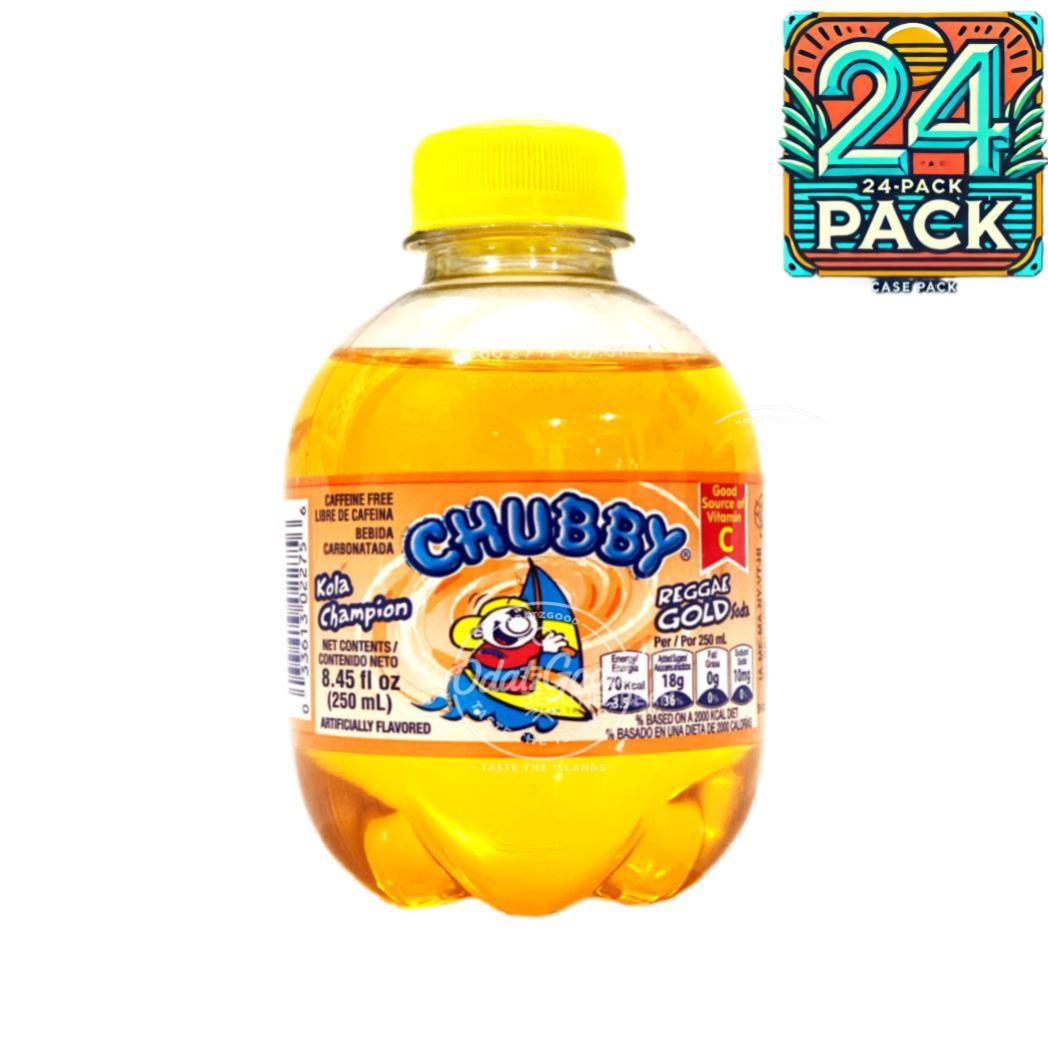 Chubby Reggae Gold Kola Champion Soda | 8.45oz (250ml) | (Bulk) Case Pack
