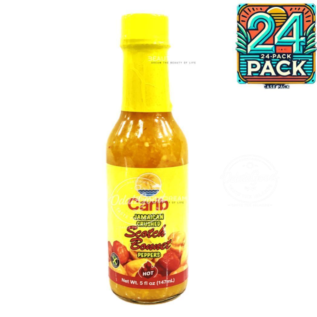 Carib Jamaican Crushed Scotch Bonnet Sauce | Product of Jamaica | 5 fl oz | (Bulk) Case Pack