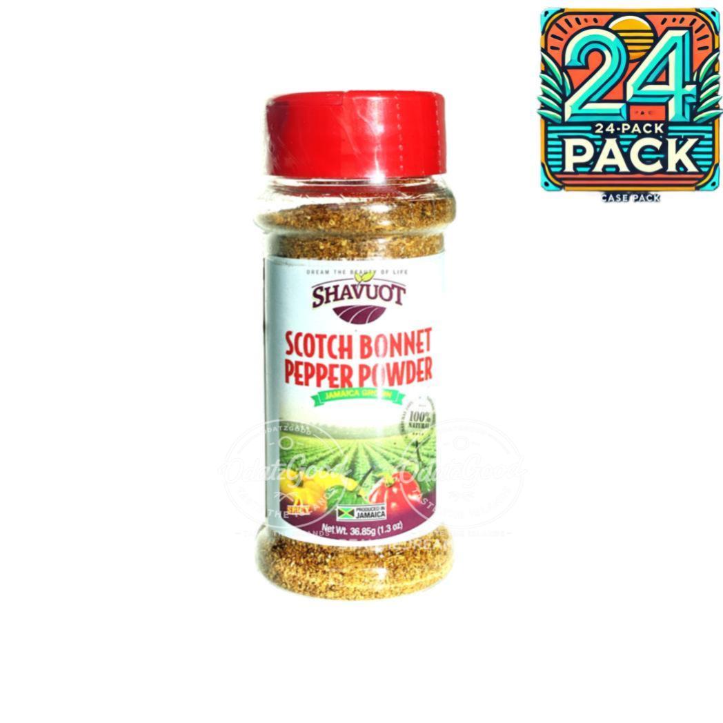 Shavuot Scotch Bonnet Pepper Powder | Product of Jamaica | 1.3 oz (36.85g) | (Bulk) Case Pack
