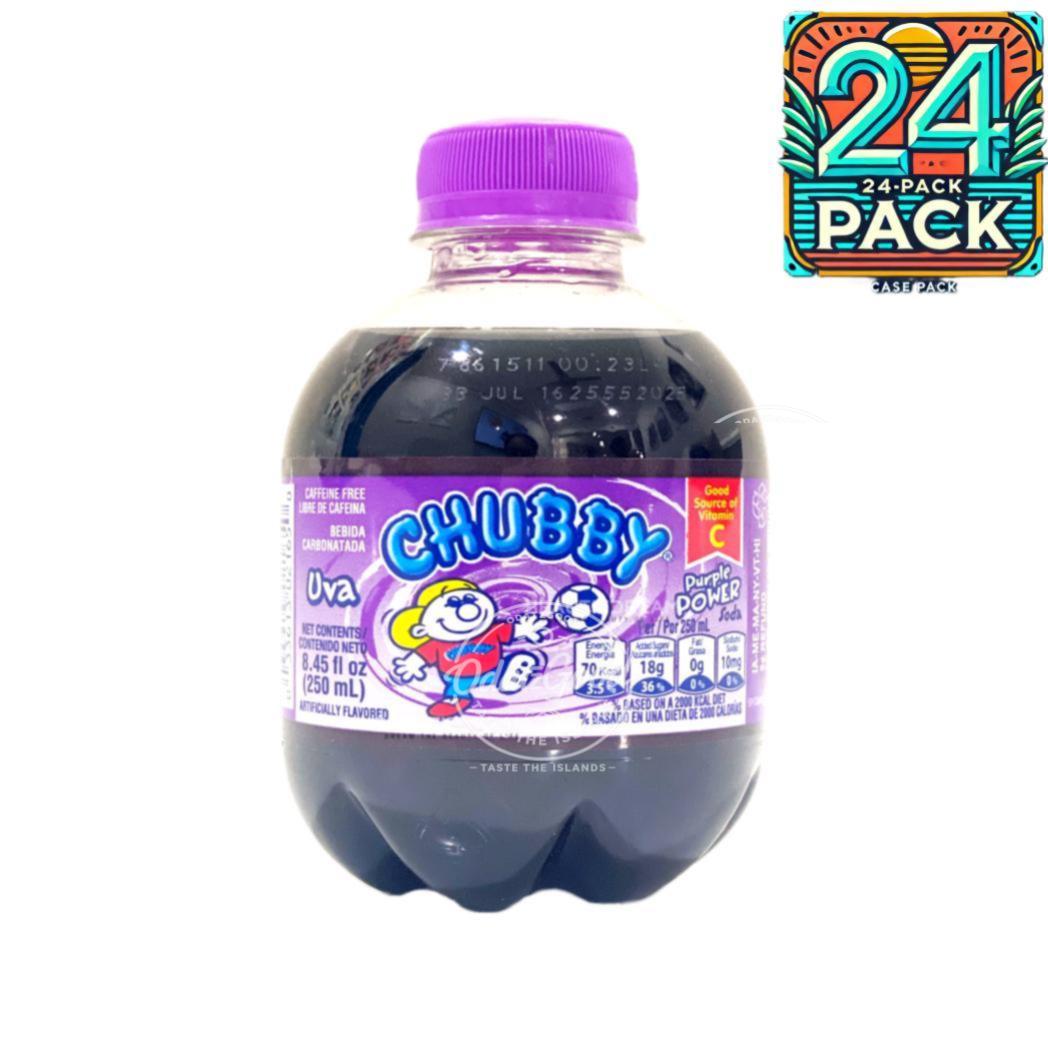Chubby Purple Power Uva Soda | 8.45oz (250ml) | (Bulk) Case Pack