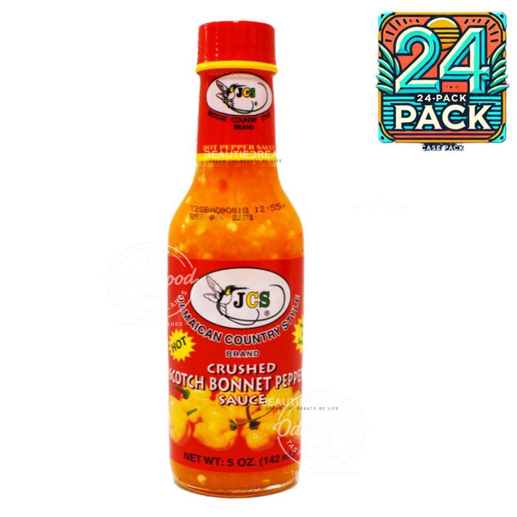 JCS Crushed Scotch Bonnet Pepper Sauce | 5 oz | (Bulk) Case Pack