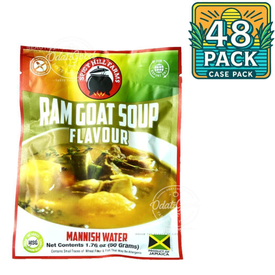 Spicy Hill Ram Goat Soup Mannish Water | Product of Jamaica | 1.76 oz (50g) | (Bulk) Case Pack