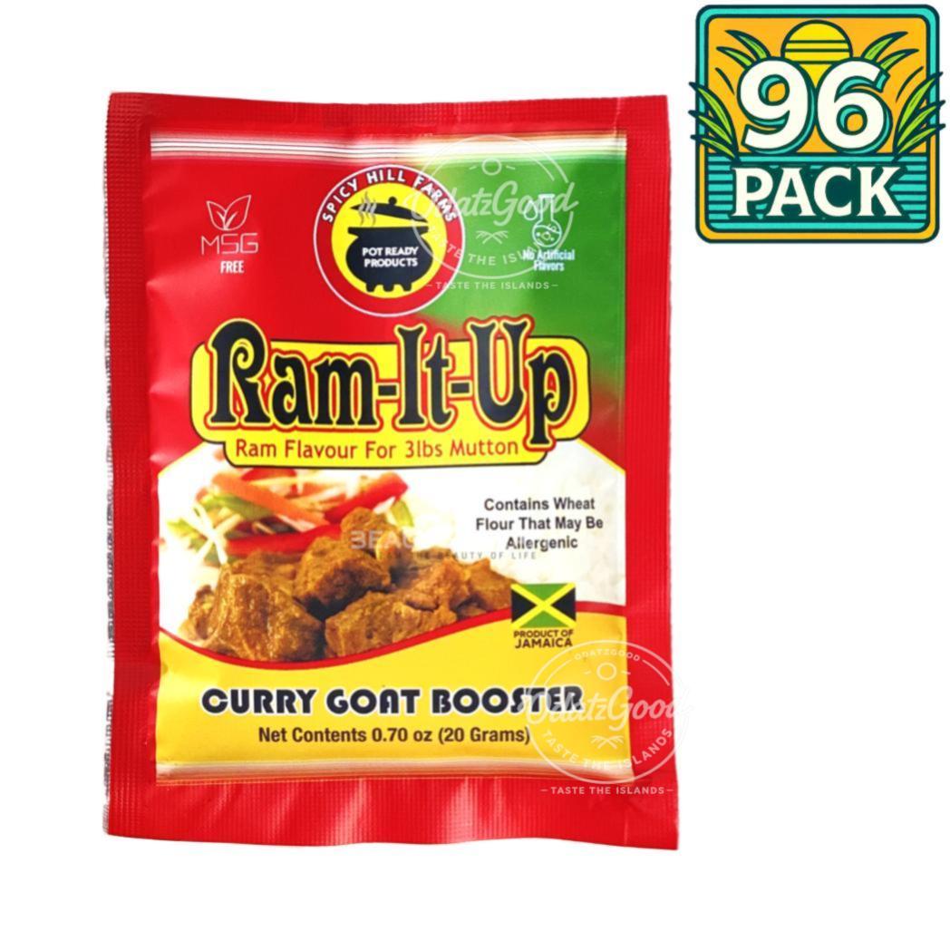 Spicy Hill Ram It Up Curry Goat Booster Seasoning | Product of Jamaica | 0.7 oz (20g) | (Bulk) Case Pack