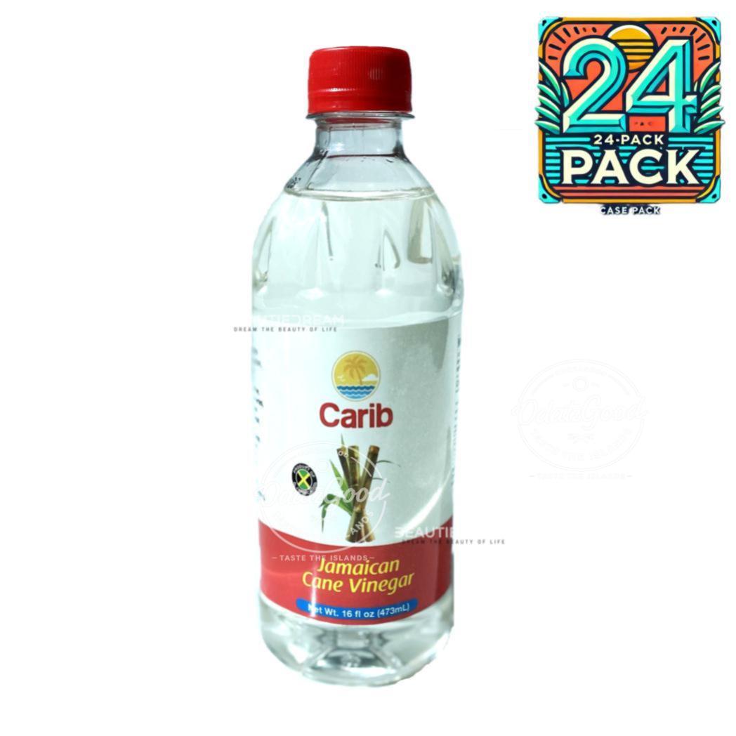 Carib Jamaican Cane Vinegar | Product of Jamaica | 16 fl oz | (Bulk) Case Pack