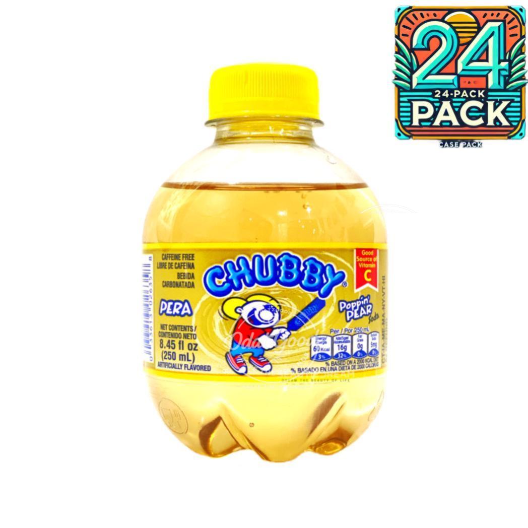 Chubby Poppin Pear Pera Soda | 8.45oz (250ml) | (Bulk) Case Pack