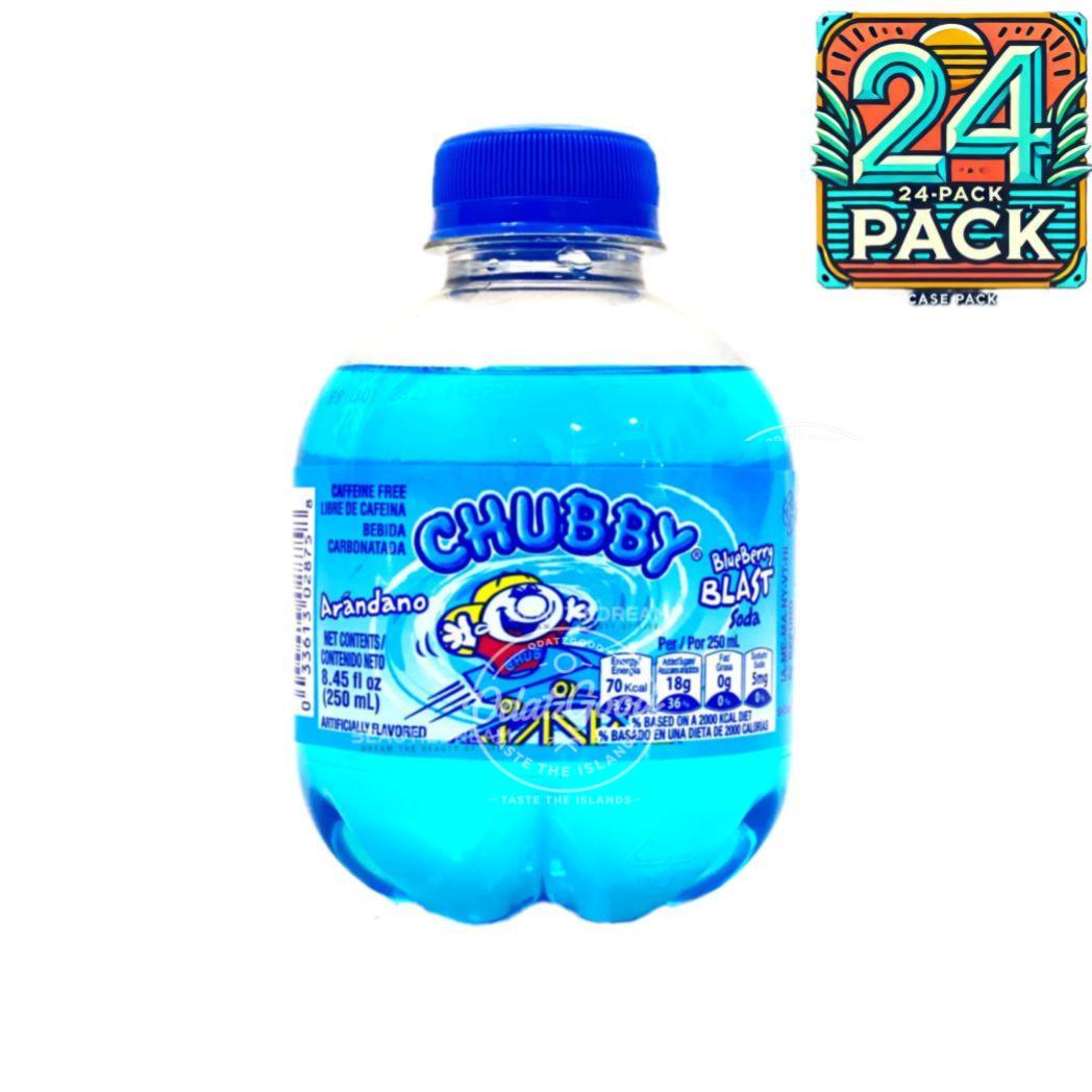 Chubby Blueberry Blast Arándano Soda| 8.45oz (250ml) | (Bulk) Case Pack