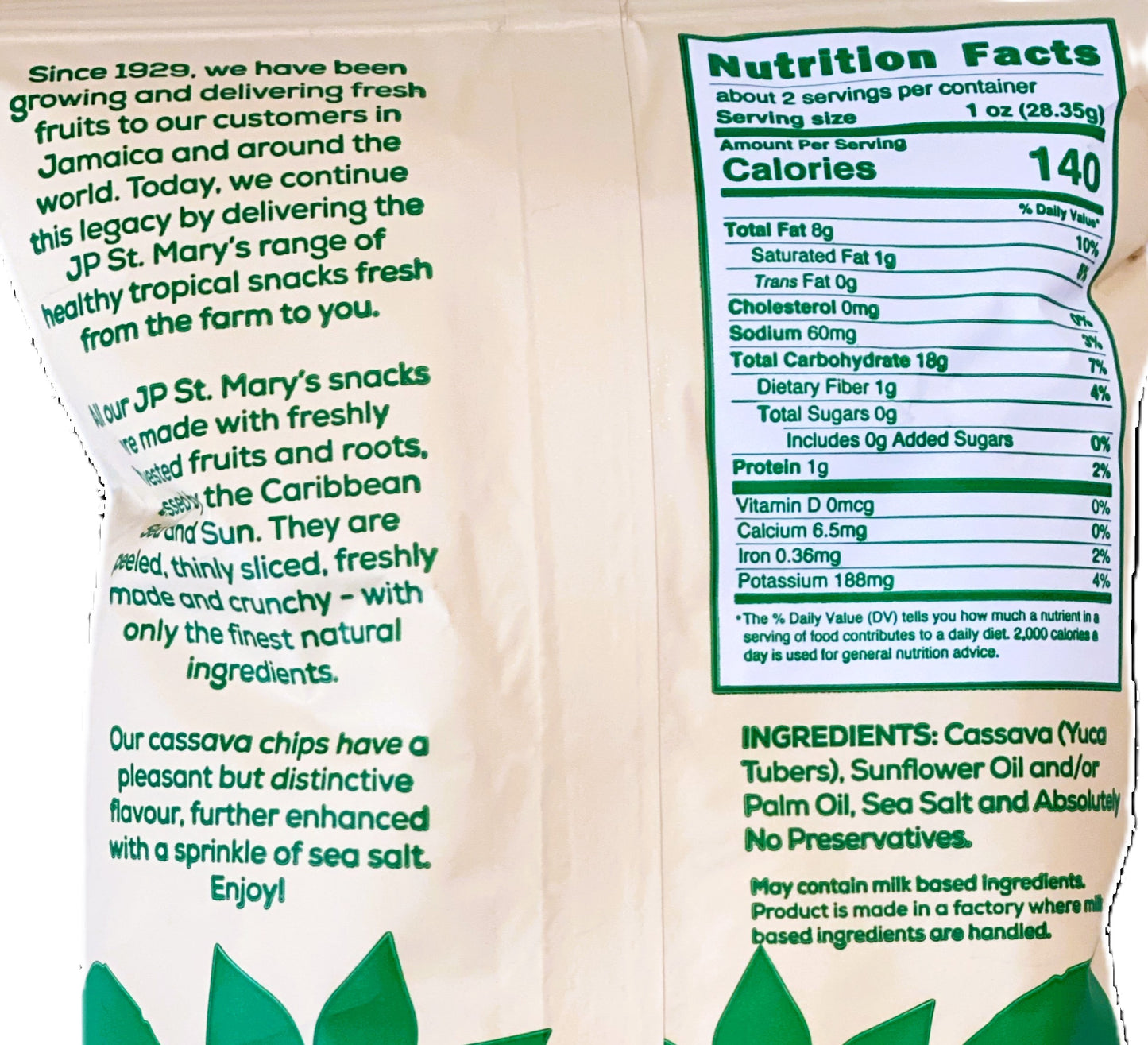 St. Mary’s Cassava Chips | 1.41oz (40g) | (Bulk) Case Pack