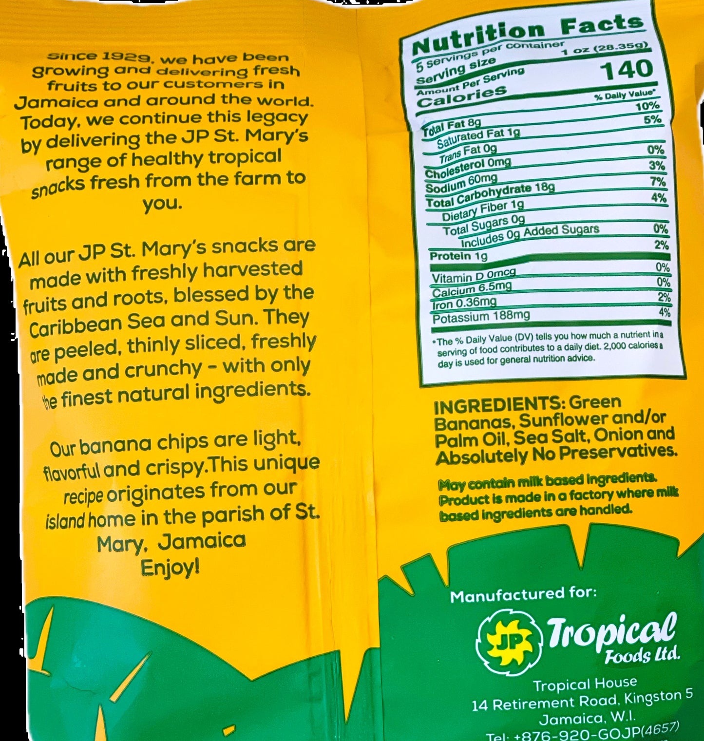 St. Mary’s Banana Chips | 5oz (142g) | (Bulk) Case of 30