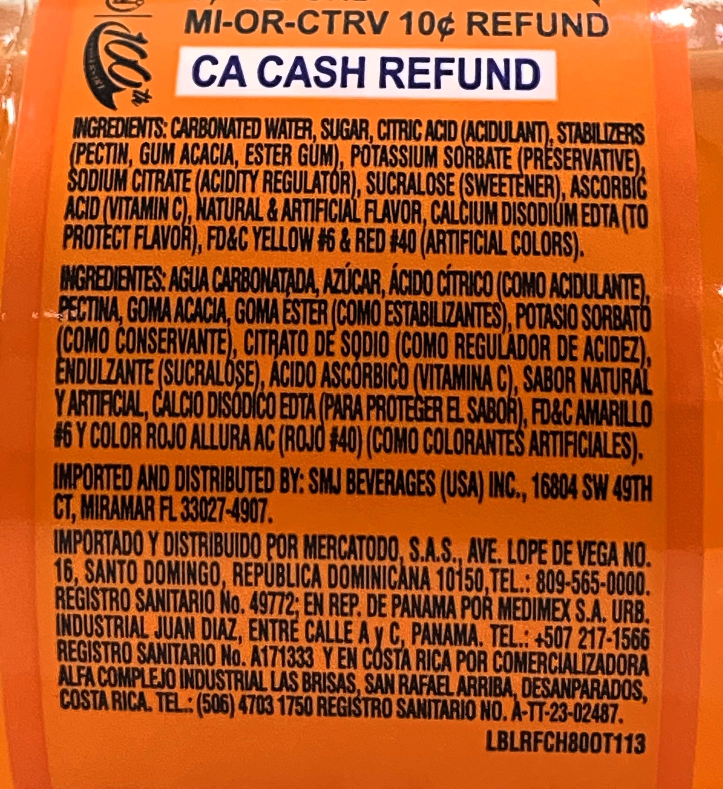 Chubby Orange Tango Naranja Soda | 8.45oz (250ml)