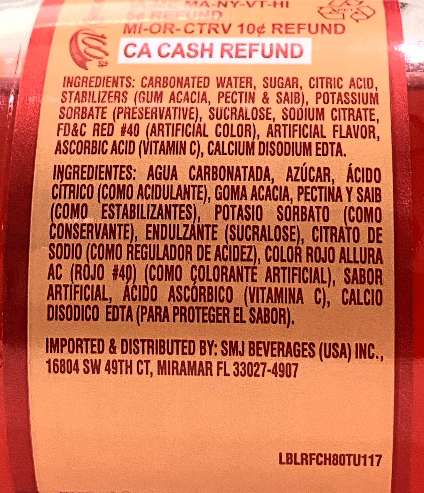 Chubby Tutti Frutti Ponche Tropical Soda | 8.45oz (250ml)