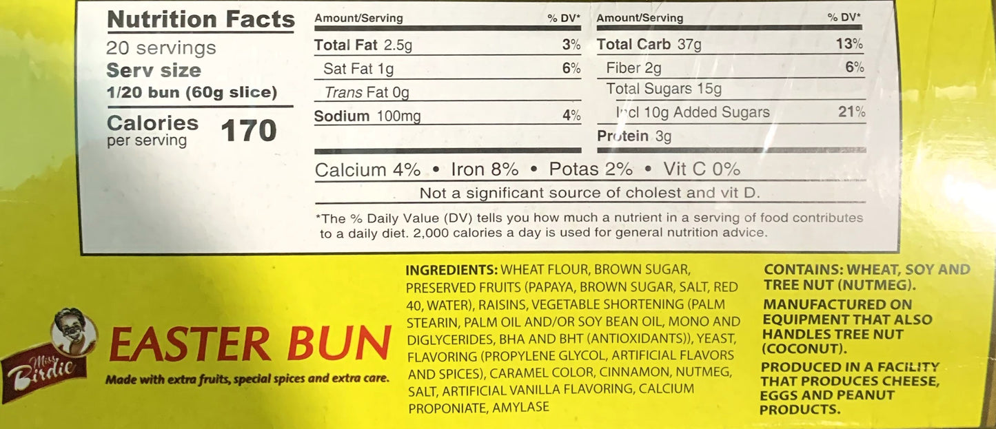 Miss Birdie Easter Bun 42 oz | Product of Jamaica