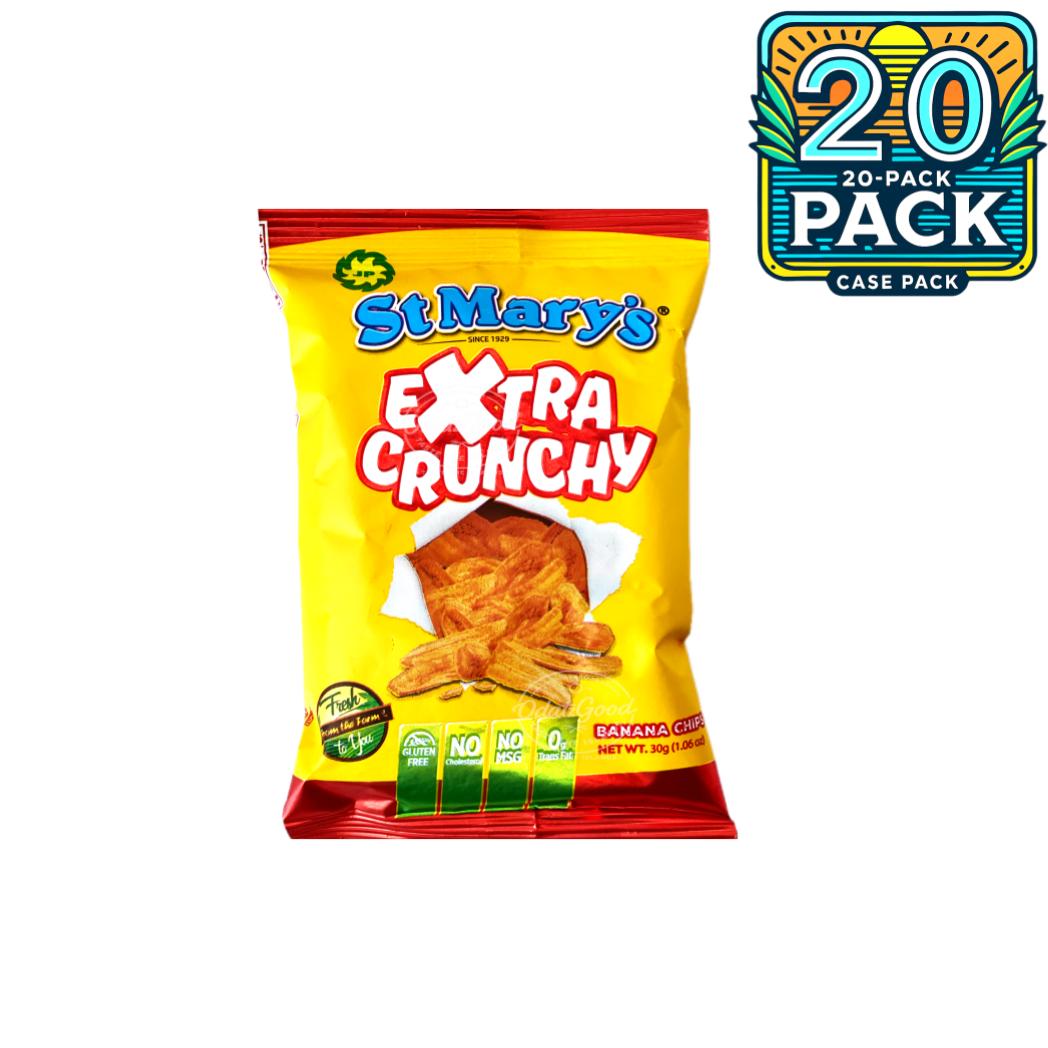 St. Mary’s Banana Chips Extra Crunchy | 1.06oz (30g) | (Bulk) Case Pack