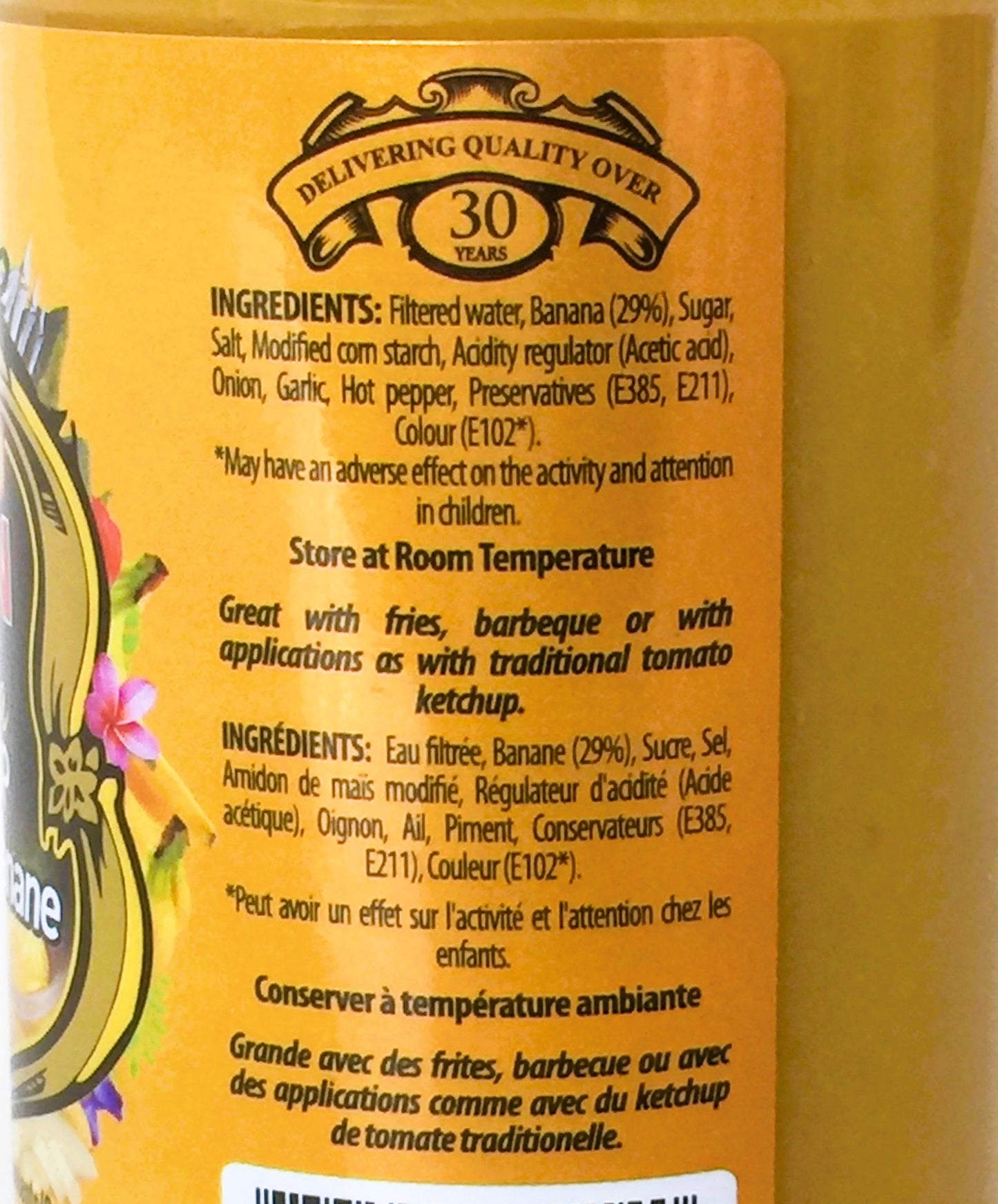 Baron Banana Ketchup | Product of St. Lucia | 5.5oz (155g) | (Bulk) Case Pack