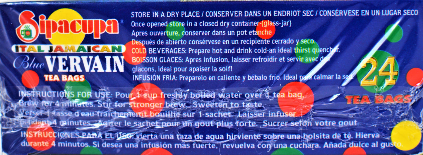 Sipacupa Blue Vervain Tea | Product of Jamaica | 24 Tea Bags