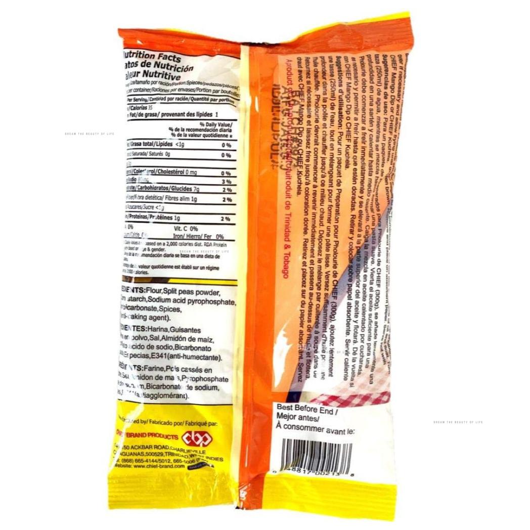 Chief Pholourie Mix | Product of Trinidad & Tobago | 10.5 oz (300g) | (Bulk) Case Pack