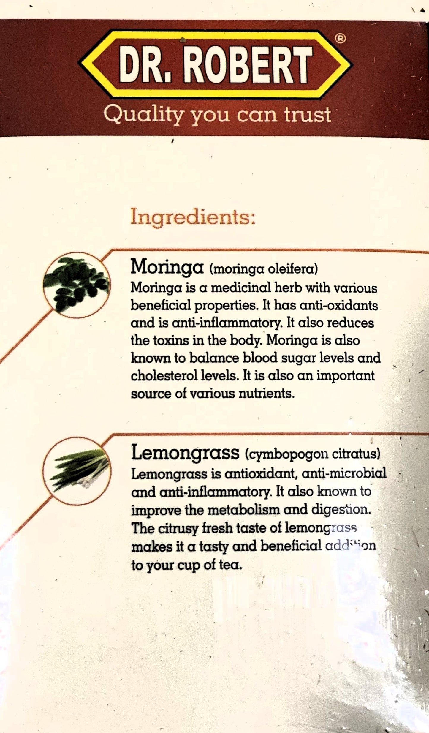 Dr. Robert Moringa Lemongrass Tea | 1.06oz (30g)