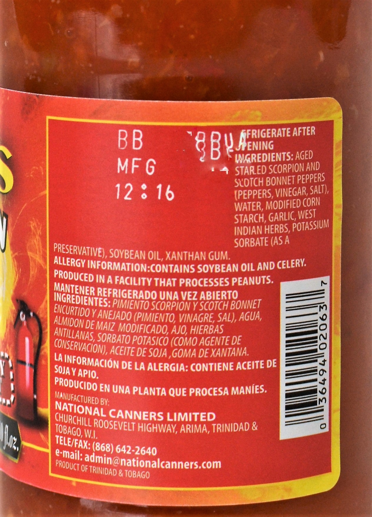 Matouk's Trinidad Scorpion Pepper Sauce | Product of Trinidad & Tobago | 10oz | (Bulk) Case Pack