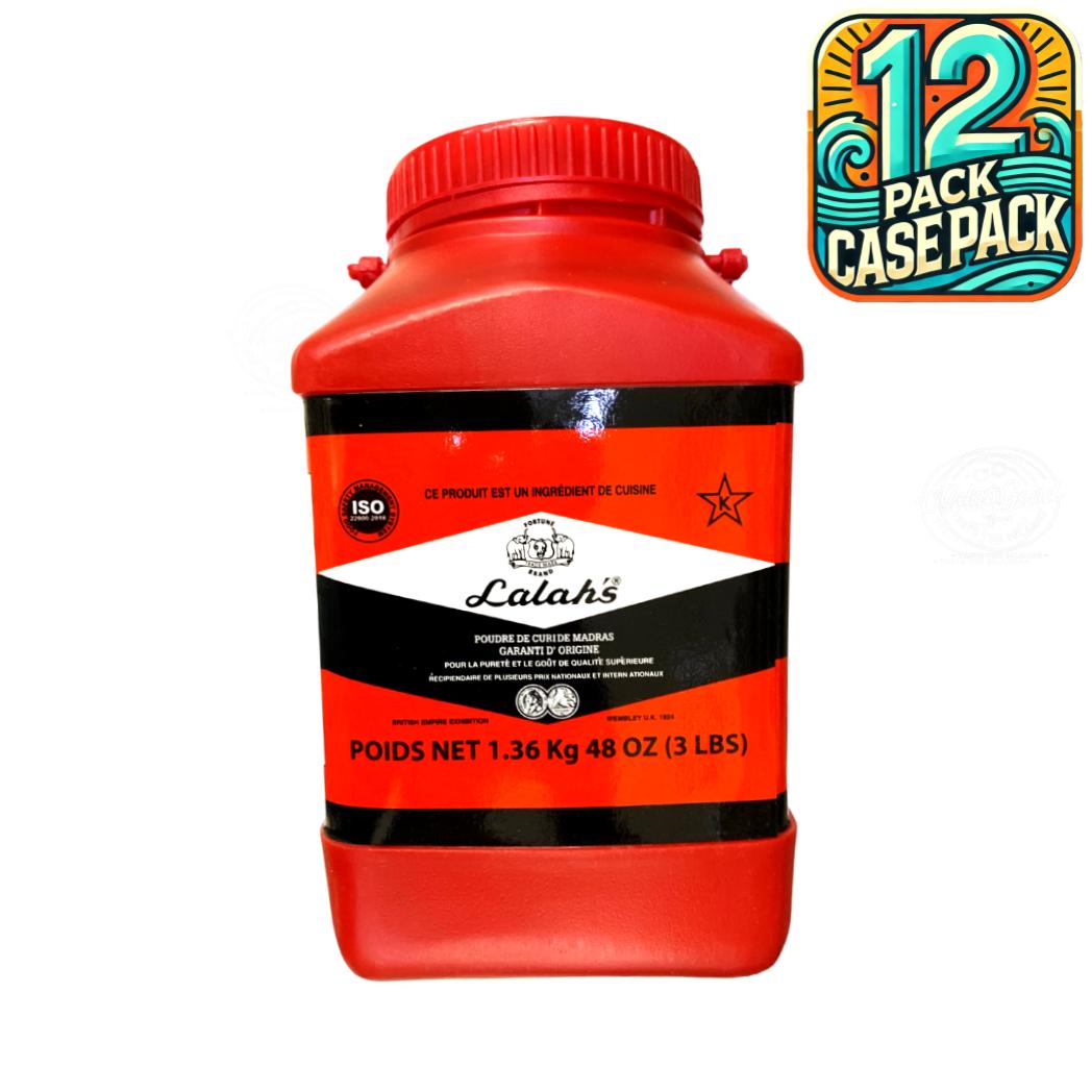 Lalah’s Madras Curry Powder | Product of India | 3lb (1.36kg) | (Bulk) Case Pack