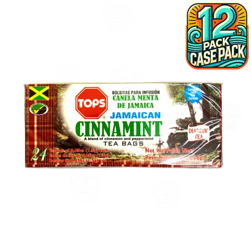 Tops Jamaican Cinnamint (Diabetic Tea) | Product of Jamaica | 1.3g (48g) | (Bulk) Case Pack