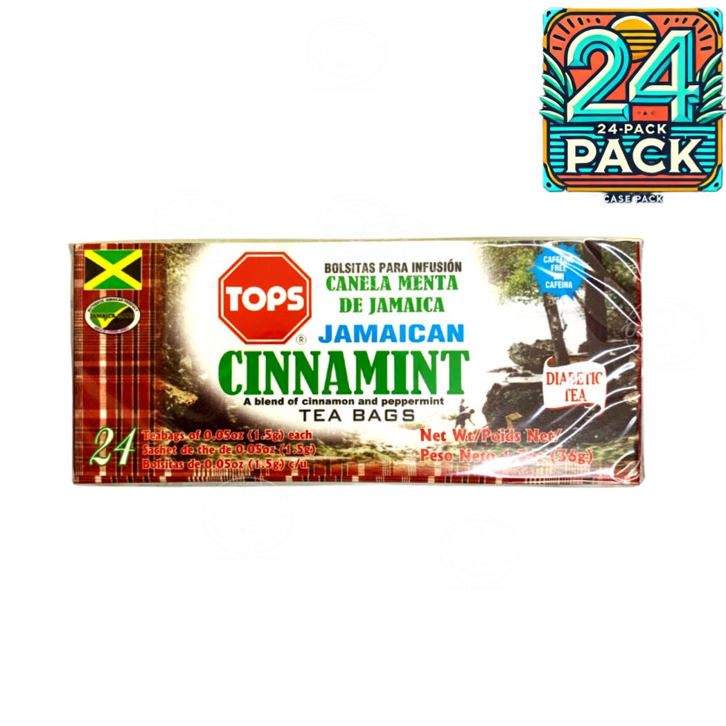 Tops Jamaican Cinnamint (Diabetic Tea) | Product of Jamaica | 1.3g (48g) | (Bulk) Case Pack