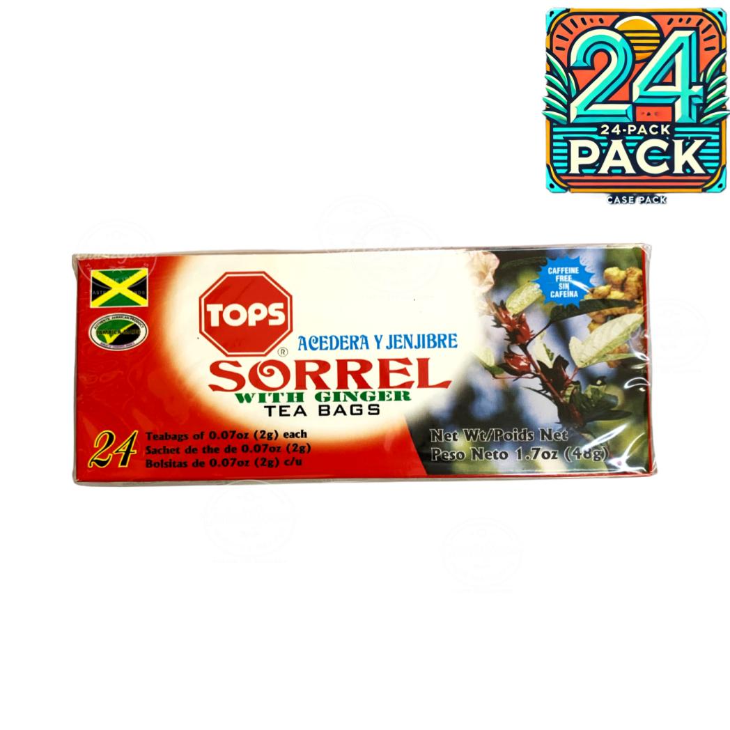 Tops Sorrel w/ Ginger Tea | Product of Jamaica | 1.7g (36g) | (Bulk) Case Pack