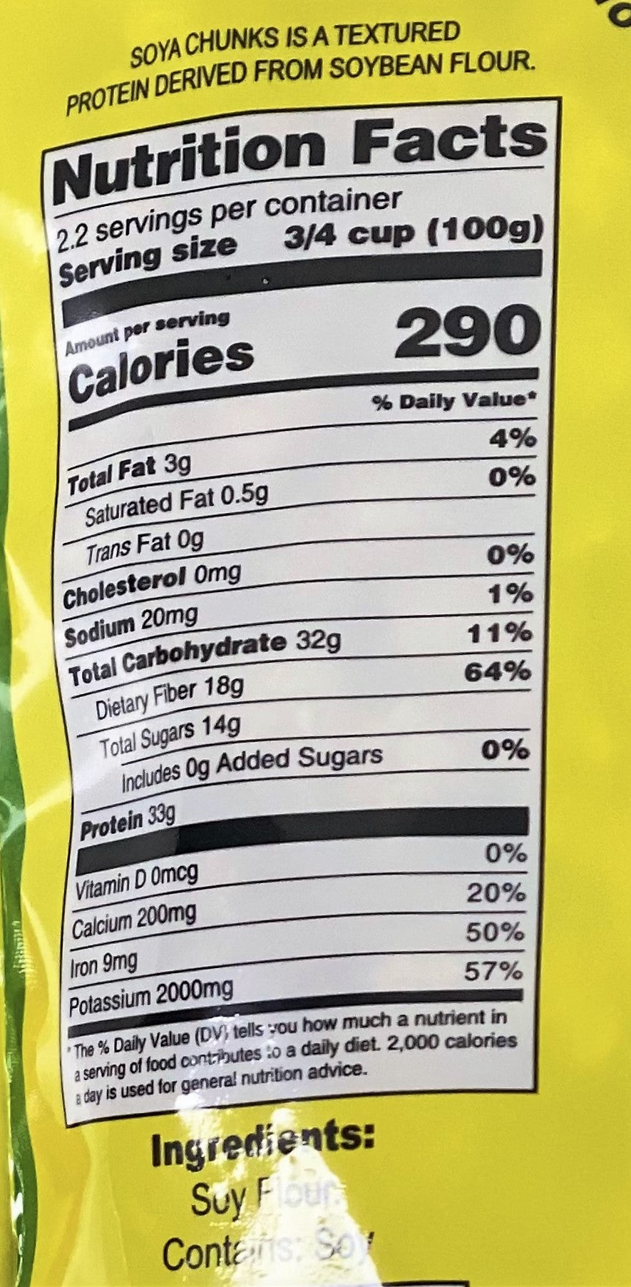 Lion of Judah Soya Chunks Plain | 8 oz (226g) | (Bulk) Case of 12