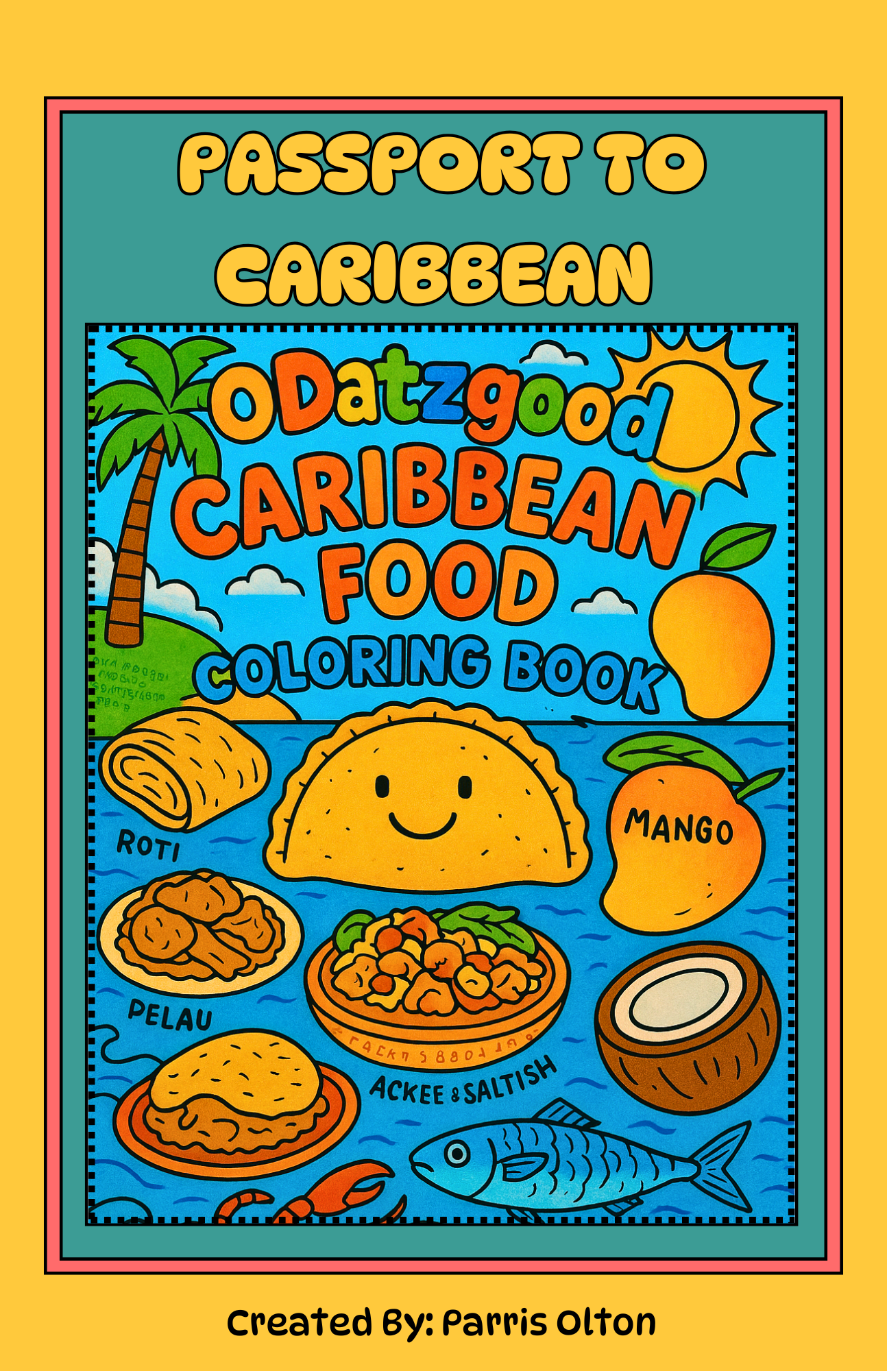 Caribbean Food Coloring Book – Digital Download