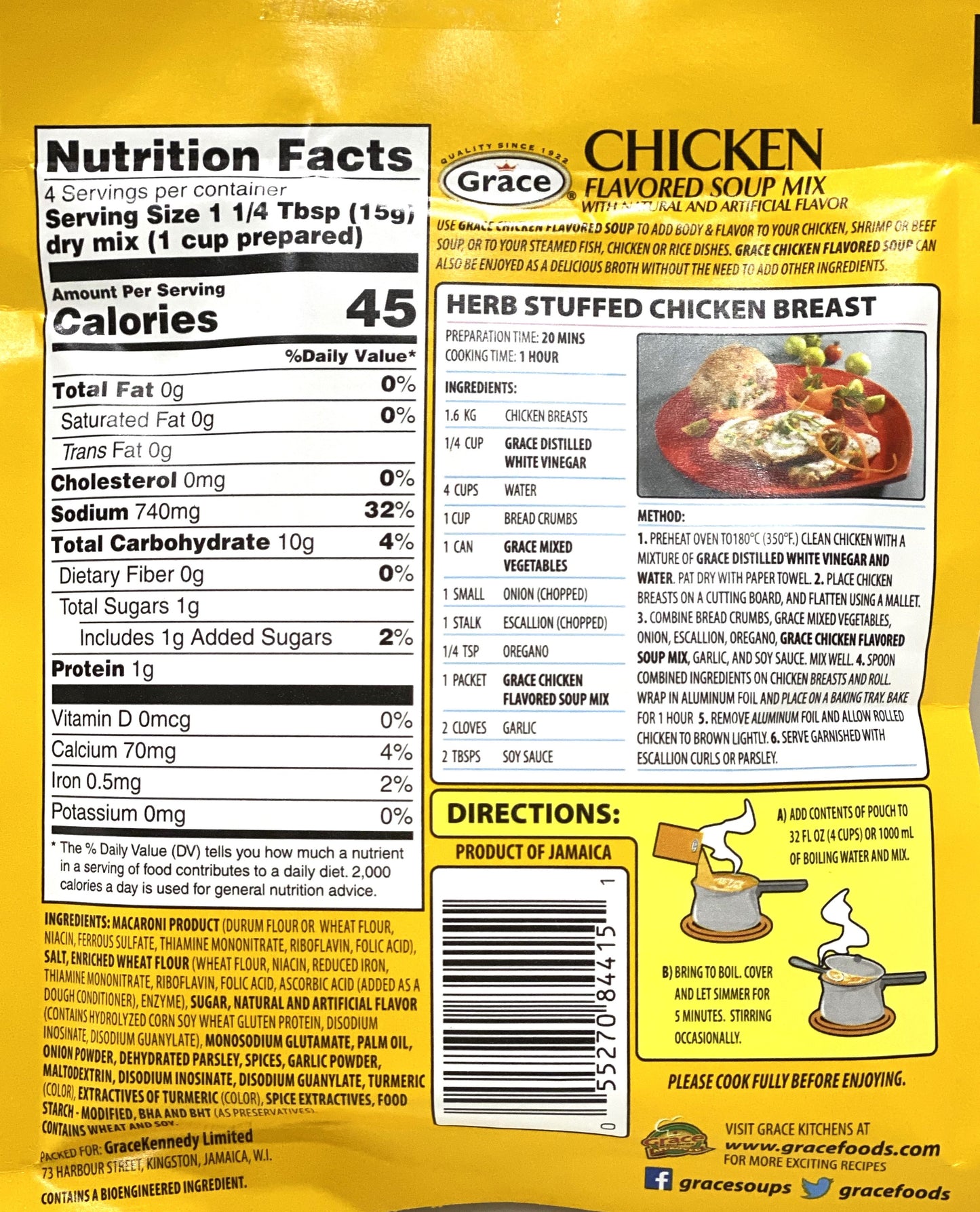 Grace Chicken Soup Mix | Product of Jamaica | (Bulk) Case Pack