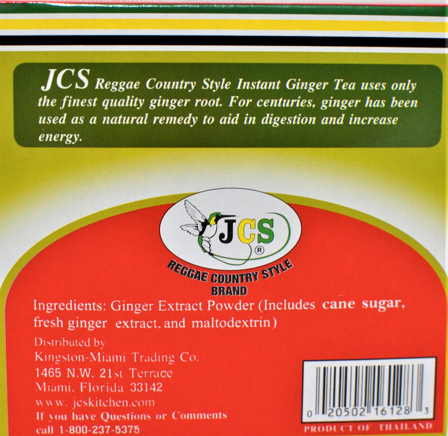 JCS Instant Ginger Tea | 6.9oz (198g) | (Bulk) Case Pack