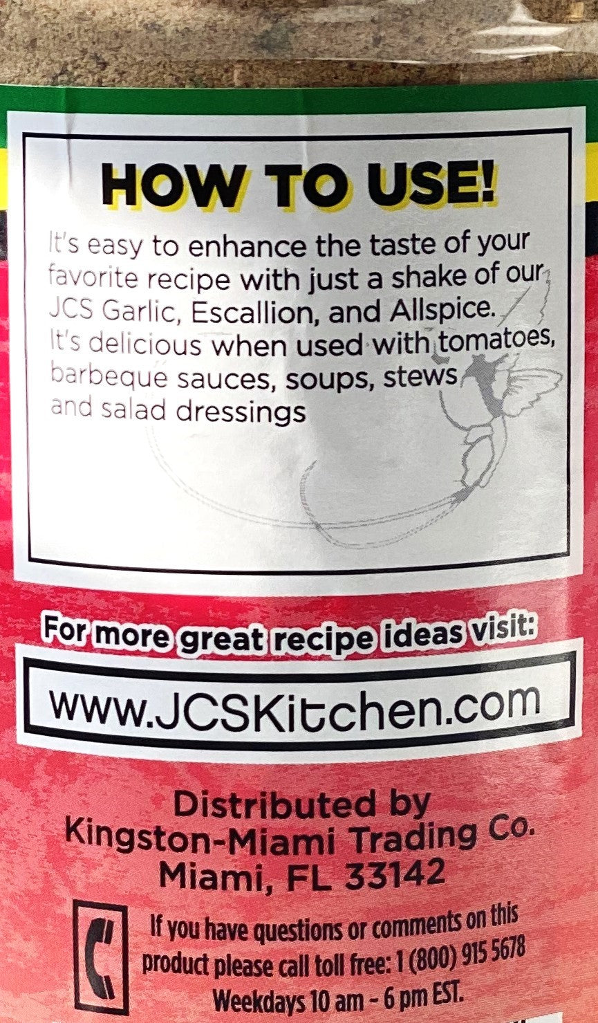 JCS Garlic Escallion Allspice Seasoning | 9.5 oz