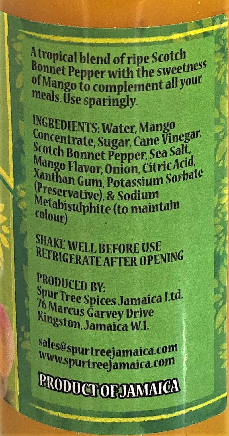 Spur Tree Mango Scotch Bonnet Pepper Sauce | Product of Jamaica | 5 oz (148ml) | (Bulk) Case Pack