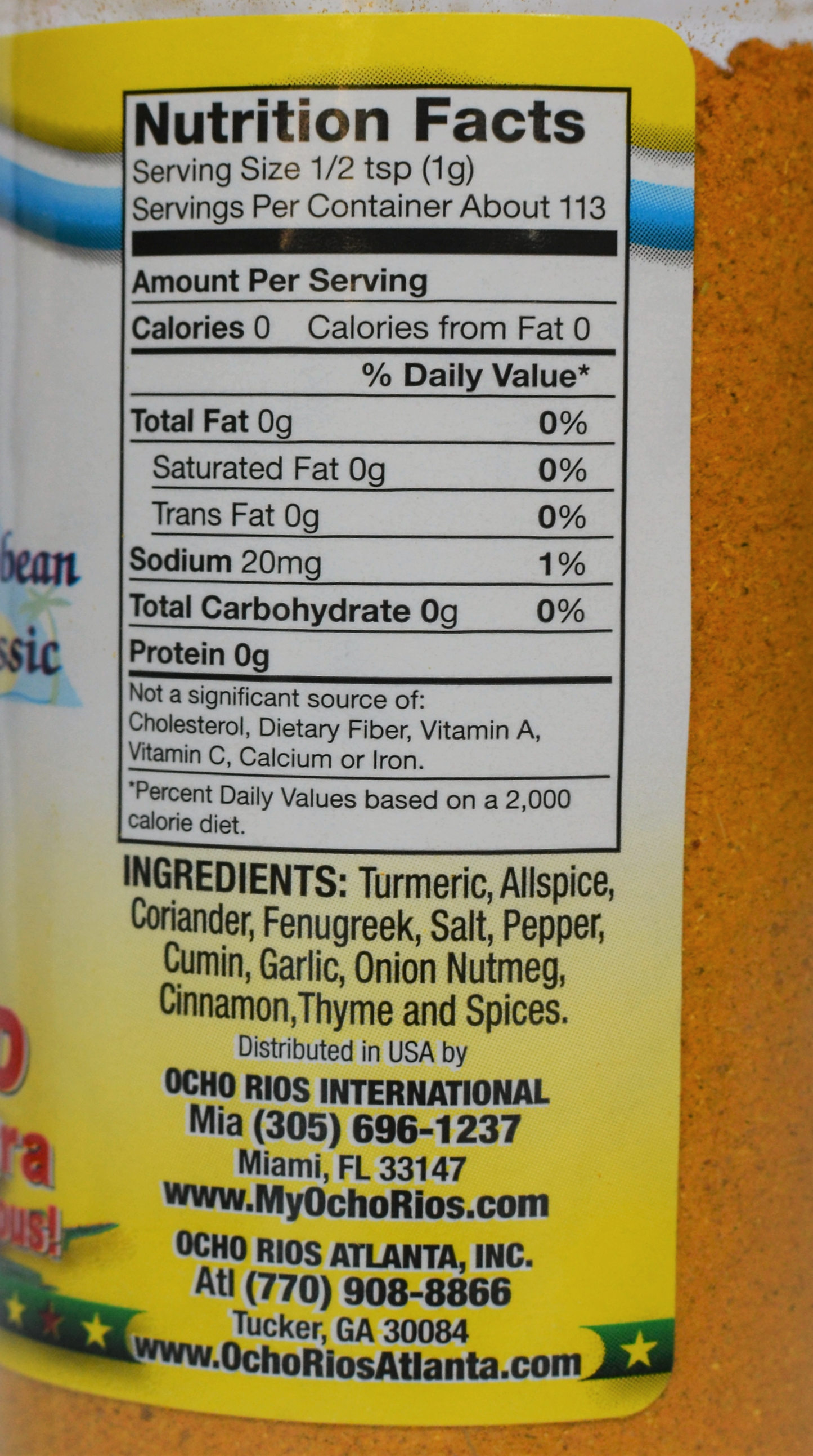 Ocho Rios Mild Jerk Curry | 4oz (112g) | (Bulk) Case Pack