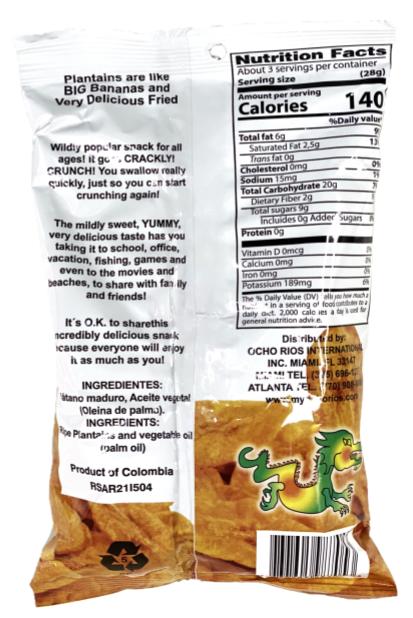Ocho Rios Sweet Plantain Chips | 3oz (85g) | (Bulk) Case Pack