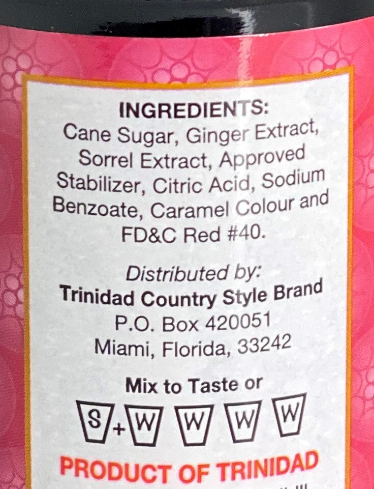 TCS Sorrel (Hibiscus) Concentrate Syrup | 10 oz