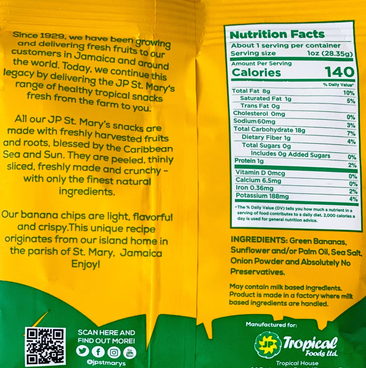St. Mary’s Banana Chips | 1.06oz (30g) | (Bulk) Case Pack