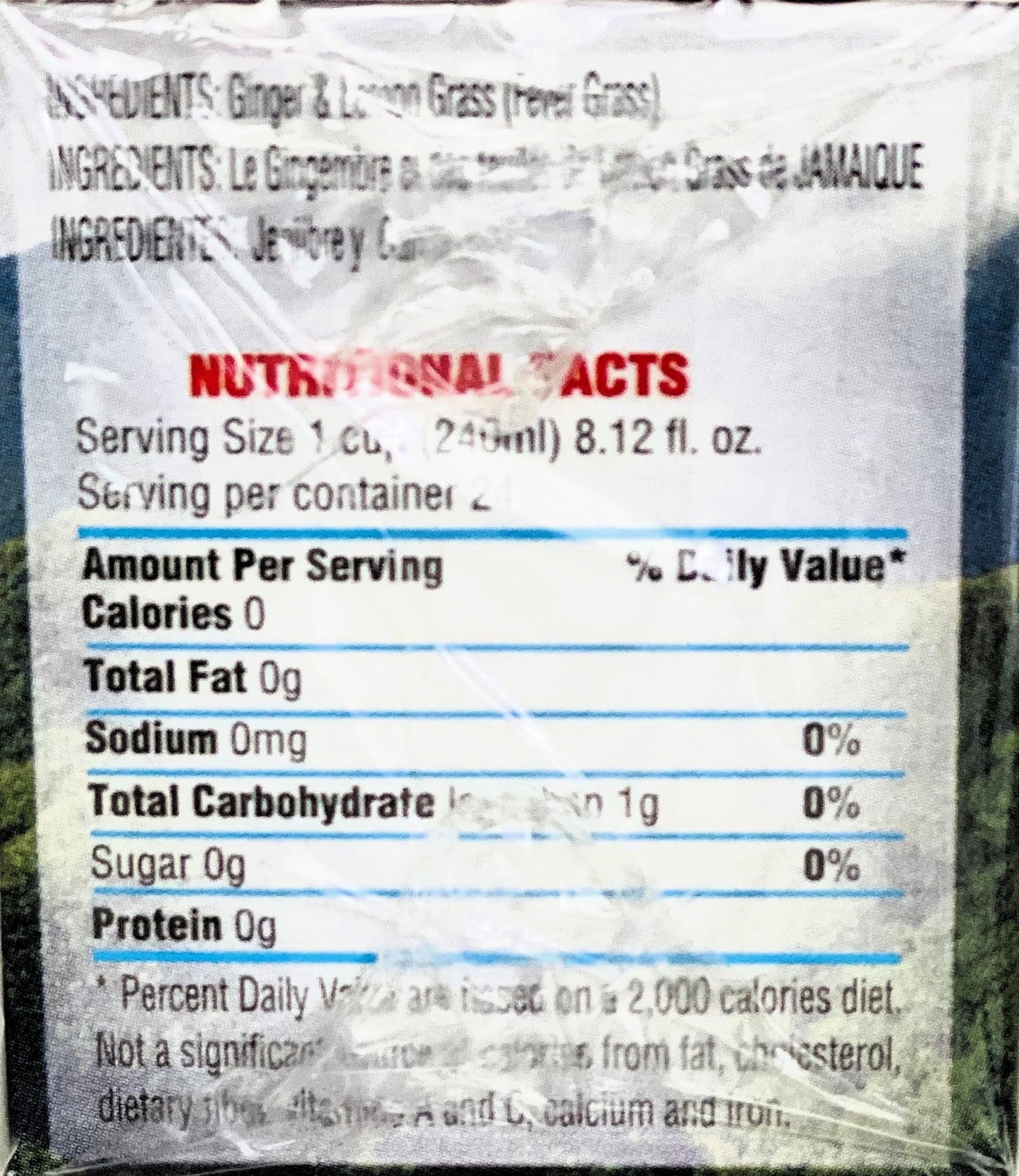Tops Ginger Lemon Grass | Product of Jamaica | 24Tea Bags (31.6g) | (Bulk) Case Pack