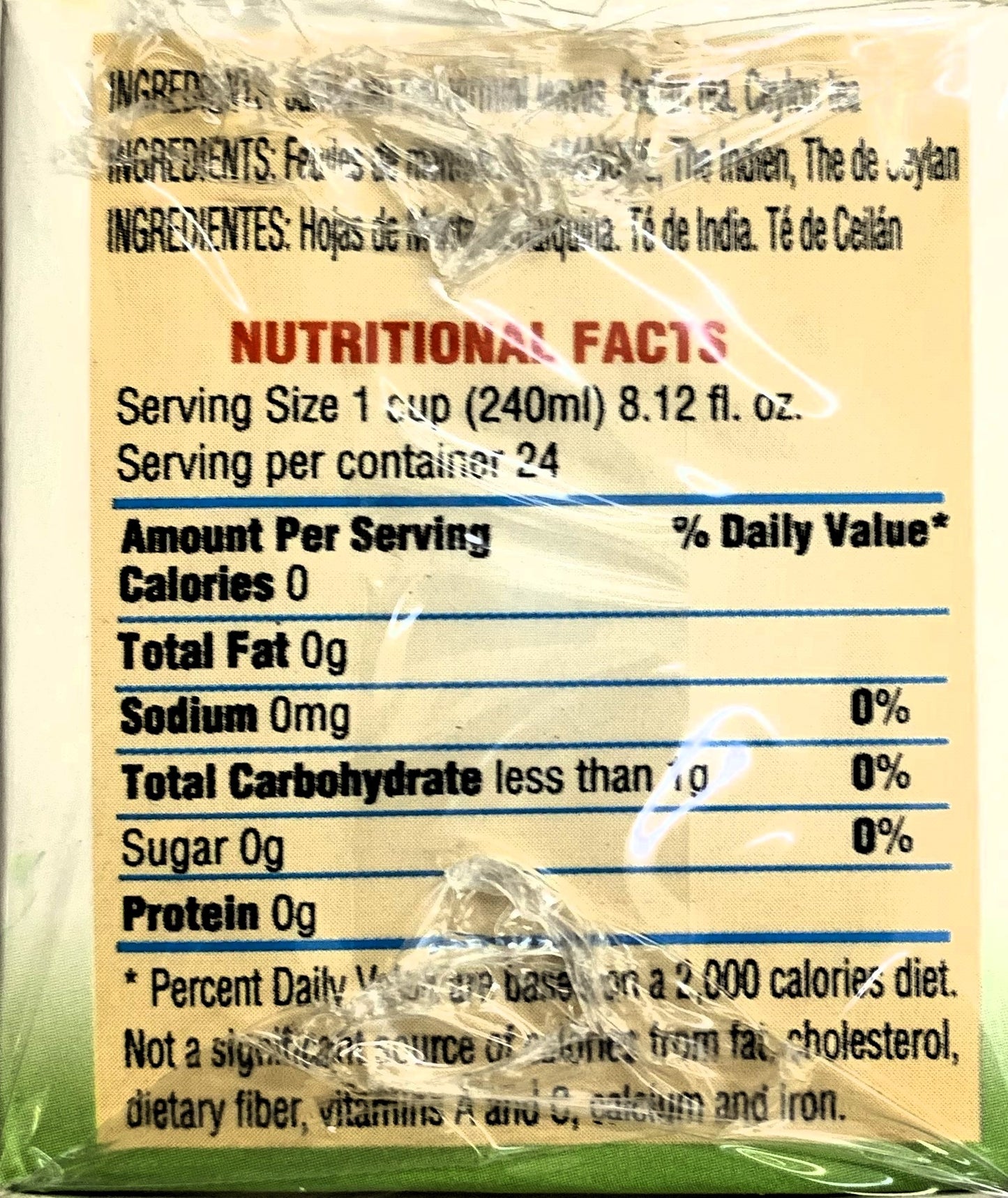 Tops Jamaican Pep O Mint Tea | Product of Jamaica | 1.3g (36g) | (Bulk) Case Pack