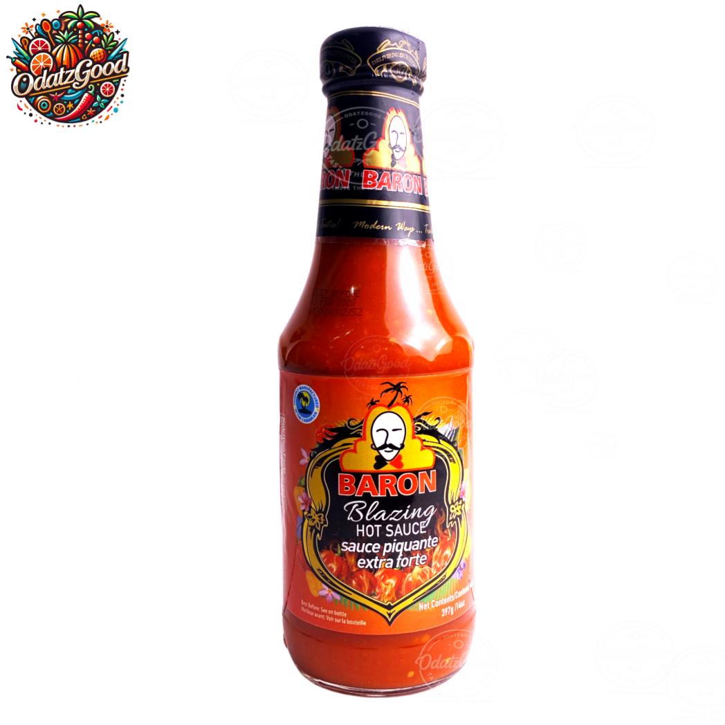 Baron Blazing Hot Sauce 14oz (397g) – Product of Saint Lucia
