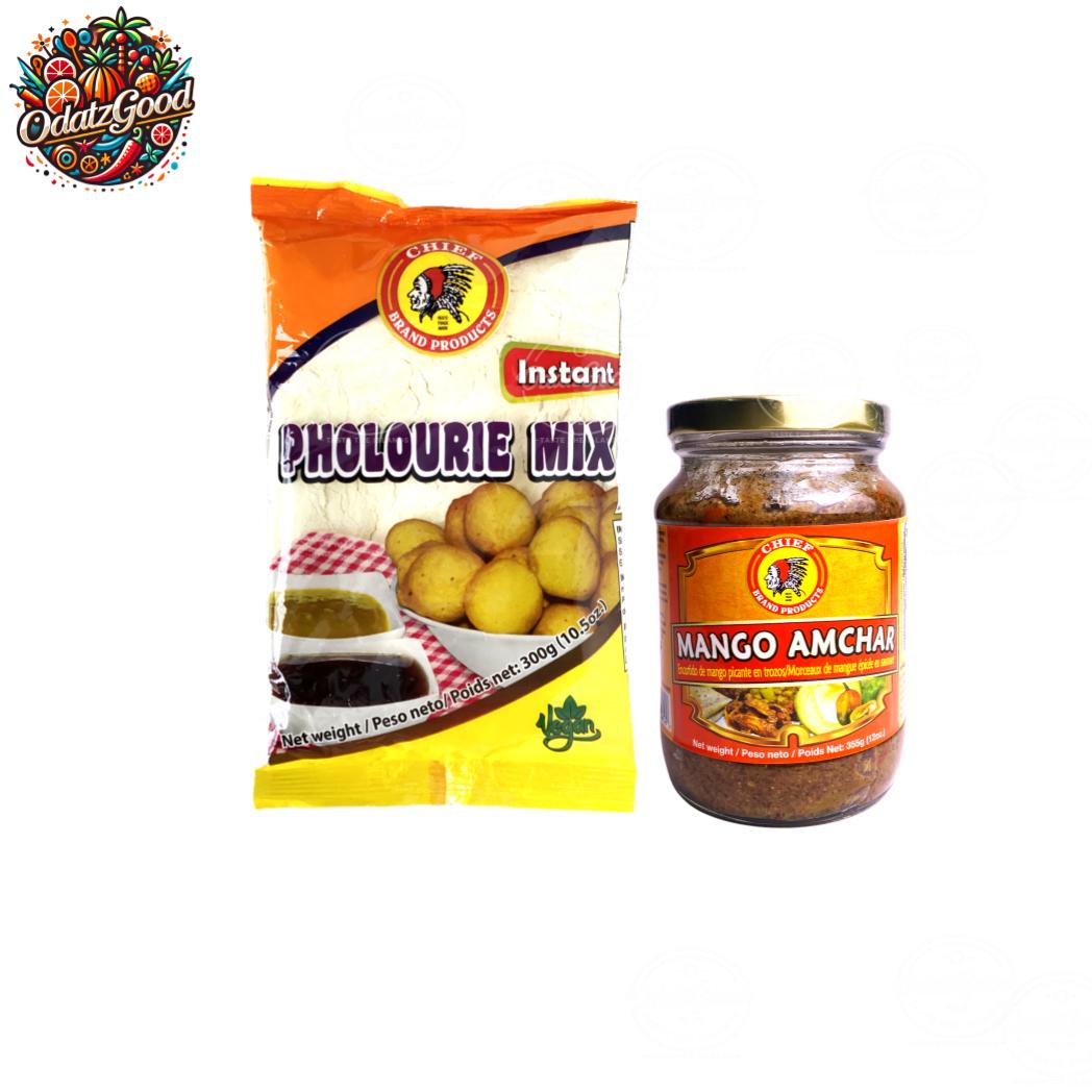Chief Pholourie Mix & Chief Mango Amchar – 2 Piece Trinidad Food Bundle