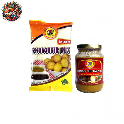 Chief Pholourie Mix & Chief Mango Chuntey Dip – 2 Piece Trinidad Food Bundle