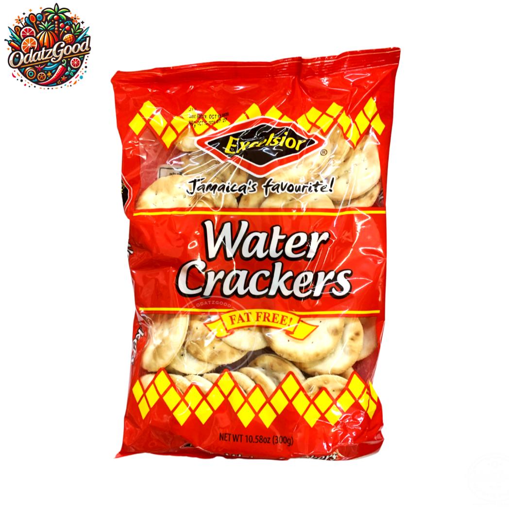 Excelsior Jamaican Water Crackers 10.58oz (300g) – Traditional Caribbean Crackers, Product of Jamaica