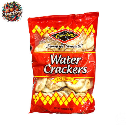 Excelsior Jamaican Water Crackers 10.58oz (300g) – Traditional Caribbean Crackers, Product of Jamaica